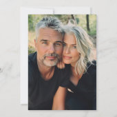 Black & Gold Foto 30. Hochzeitstag Einladung (Rückseite)