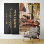 Black-Gold-Foto der Einsatzpartei Wandteppich (Beispiel (Horizontal))