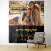 Black-Gold-Foto der Einsatzpartei Wandteppich (Beispiel)