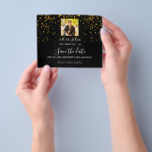 Black Gold Foto Geburtstag Save the Date Flyer (Gruppe)