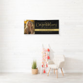 Black Gold Foto Gratulation Graduate Banner (Insitu)