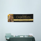 Black Gold Foto Gratulation Graduate Banner (Messeveranstaltung)