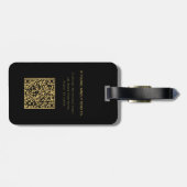 Black Gold Foto Luxus Real Anwesen Gepäckanhänger (Rückseite horizontal)