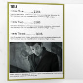 Black Gold Foto Monogram Salon Broschüre (Innen Erste Seite)