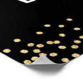 Black Gold Foto Party zum 80. Geburtstag Poster (Ecke)