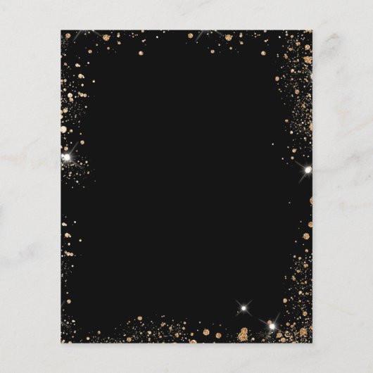 Black Gold Foto qr Code-Instraagramm-Geschäft Flyer (Hinten)