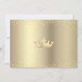 Black Gold Foto Quinceañera Glitzer Tiara Girly Einladung (Rückseite)