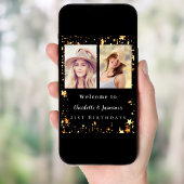 Black Gold Foto Stars 2 Personen Geburtshilfe Poster