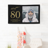 Black Gold Foto zum 80. Geburtstag Banner (Insitu)