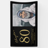 Black Gold Foto zum 80. Geburtstag Banner (Vertikal)