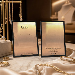 Black Gold Frame Moderne Halsketten Ohrringe Visitenkarte