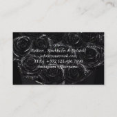 Black Gold Friseur Gradient Glitzer Modern Visitenkarte (Rückseite)