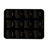 Black Gold Full Year 2026 Calendar Fridge Kitchen Magnet (Horizontal)