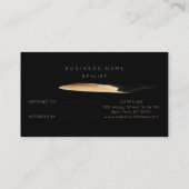 Black Gold Funkelnd Glitzer Vip Empfehlungskarte (Rückseite)