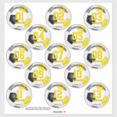 Black Gold Fußball Set von 13 Aufkleber (Blatt)