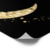 Black Gold Galaxy Außenraum Baby Dusche Willkommen Poster (Ecke)