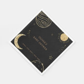 Black Gold Galaxy Moon Star Boy Baby Dusche Serviette (Ecke)