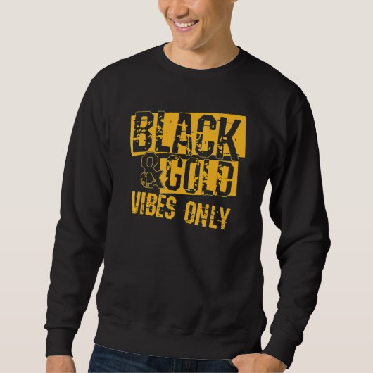 Black Gold Game Day Group  For High School Footbal Sweatshirt (Vorderseite)