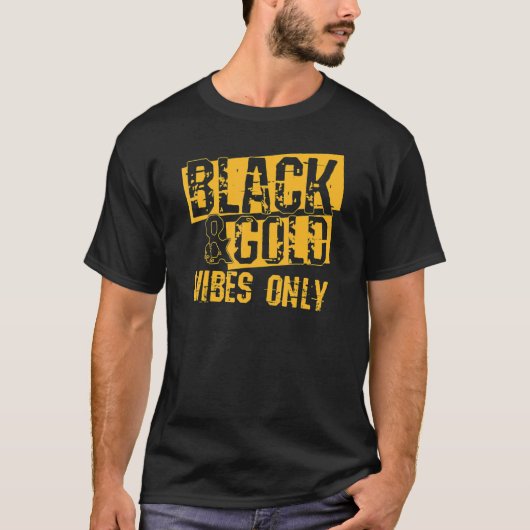 Black Gold Game Day Group For High School Footbal T-Shirt (Vorderseite)