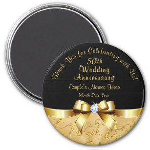Black Gold, Gastgeschenke zum 50. Hochzeitstag Magnet