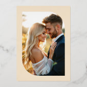 Black & Gold Gatsby Art Deco Wedding Folieneinladung (Rückseite)