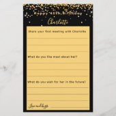 Black Gold Geburtstagskarte (Vorderseite)