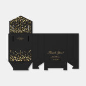 Black & Gold Geburtstagsparty Danke Geschenkschachtel (Ungefaltet)