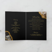 Black Gold Geode Wedding Program Order of Service Programm (Innenseite)