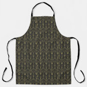 Black gold geometric art deco vintage pattern schürze (Vorderseite)