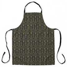 Black gold geometric art deco vintage pattern