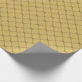 Black Gold Geometric Simple Bow Pattern Geschenkpapier (Ecke)