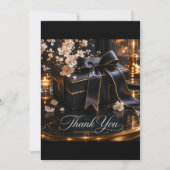 Black Gold Geschenkbox Karte | Firmen Danke (Vorderseite)