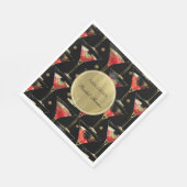 Black Gold Glam Drinks Brautparty Serviette (Ecke)