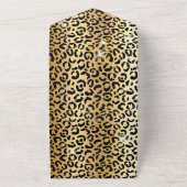 Black Gold Glam Glitzer Leopard All In One Einladung (Außenbereich)