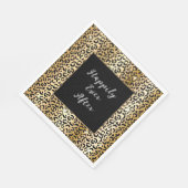 Black Gold Glam Leopard Serviette (Ecke)