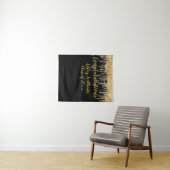 Black Gold Glitter Graduation Photo Booth Backdrop Wandteppich (Beispiel (Horizontal))