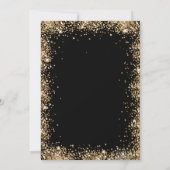 Black Gold Glitter Script 60th Birthday Dinner Einladung (Rückseite)
