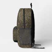 Black Gold Glitter Tech IT Security Business Logo Bedruckter Rucksack (Rechts)
