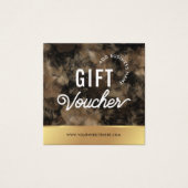 Black & Gold Glitter Watercolor Salon Gift Voucher (Vorderseite)