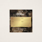 Black & Gold Glitter Watercolor Salon Gift Voucher (Rückseite)