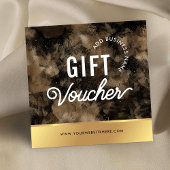 Black & Gold Glitter Watercolor Salon Gift Voucher
