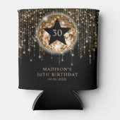 Black Gold Glitzer 30. Geburtstagsfeiern Dosenkühler (Vorderseite)