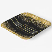 Black Gold Glitzer 50 Jahre alt Pappteller (Gewinkelt)