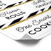 Black Gold Glitzer Abschluss Candy Bar Signs Poster (Ecke)