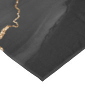 Black Gold Glitzer Agate Tablecloth Tischdecke (Schrägansicht)