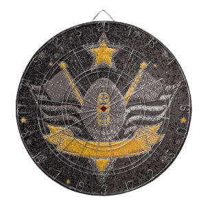 Black Gold Glitzer American Football Jersey MVP Dartscheibe