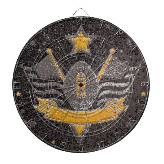 Black Gold Glitzer American Football Jersey MVP Dartscheibe (vorne)