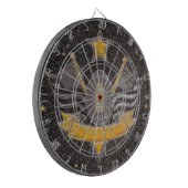 Black Gold Glitzer American Football Jersey MVP Dartscheibe (Vorderseite Links)