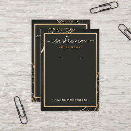 Black Gold Glitzer Art Juwelier Display Card Visitenkarte