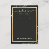 Black Gold Glitzer Art Juwelier Display Card Visitenkarte (Vorderseite)